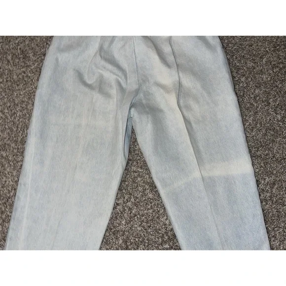 Vintage 80s 90s SWAT Light Acid Wash Denim Jeans Jumpsuit Overalls Size 9 - Picture 10 of 16